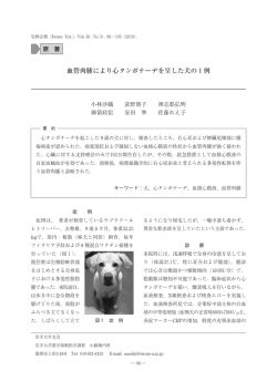 血管肉腫により心タンポナーデを呈した犬の1例