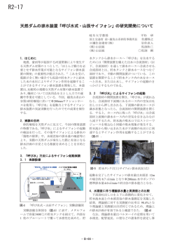 天然ダムの排水装置「呼び水式・山辰サイフォン」の研究開発について
