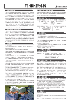 肝・胆・膵外科 - 久留米大学病院