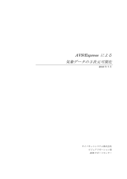 AVS/Express による 気象データの3次元可視化