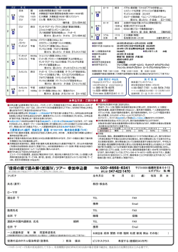 ｢信仰の眼で読み解く絵画Ⅳ｣ツアー 参加申込書