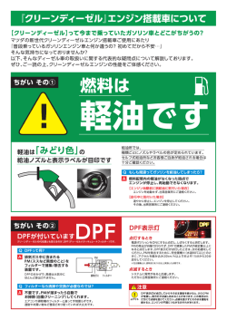 『クリーンデ`ィ一ゼル』エンジン搭載車について