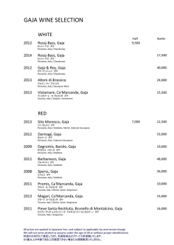 GAJA WINE SELECTION