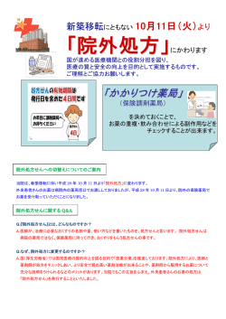 院外処方箋への切り替えについて