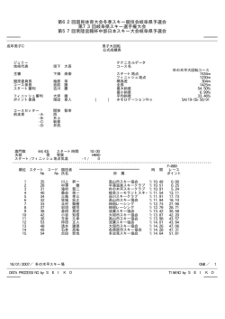 橡 アルペン計時処理システム
