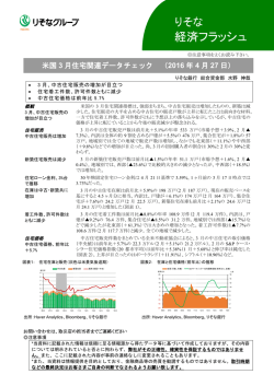 2016年4月27日 米国3月住宅関連データチェック