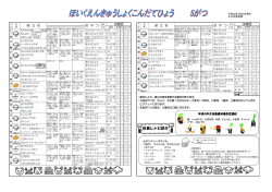 献立表(H28.1月