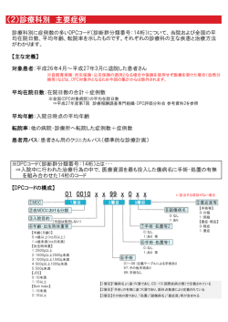 （2）診療科別 主要症例