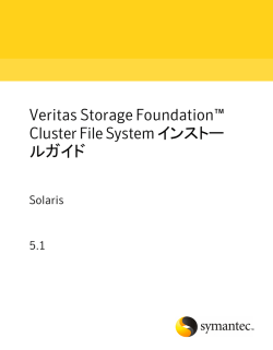 Veritas Storage Foundation™ Cluster File System インストールガイド