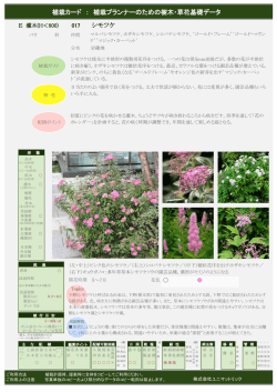 植栽カード ： 植栽プランナーのための樹木・草花基礎データ シモツケ