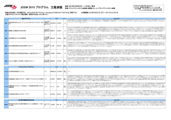 JDDW 2015 プログラム 主題演題
