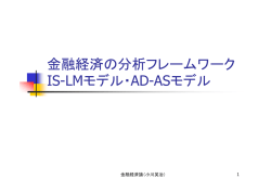 金融経済の分析フレームワーク IS-LMモデル・AD