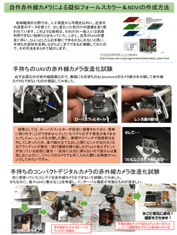 自作赤外線カメラによる擬似フォールスカラー＆NDVIの作成方法 H28