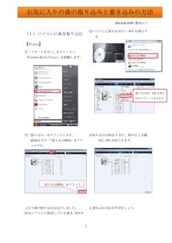 PCに曲取り込みとCDに書き込