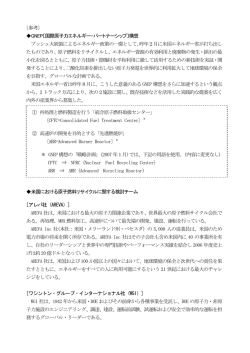 〔参考〕 GNEP〔国際原子力エネルギー・パートナーシップ〕構想 ブッシュ