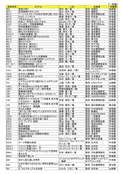 【一般書】 請求記号 タイトル 人名 出版者 所蔵館 002 愚者が訊く 倉本 聰