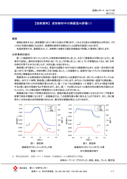 【技術資料】 成形部材中の残留歪み評価（1）
