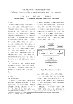 粒度試験における有機物分解操作の影響 Infruence of decomposition