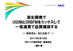 派生開発で USDMとDRBFMをミックスして 気通貫で品質確保する 一気
