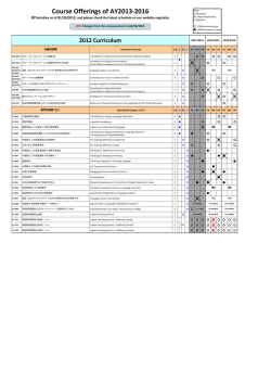 Course Offerings of AY2013-2016 - Akita International University