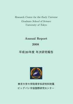 2008年度 [PDF: 6.17 MB] - RESCEU