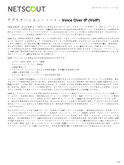 アプリケーション・ノート：Voice Over IP (VoIP)