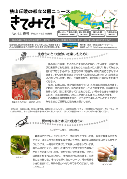 生きものとの出会いを楽しむために 夏の雑木林と水辺の生きもの