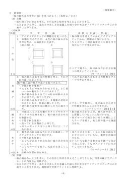 -4- 〈指導案①〉 2 指導案 「板の組み合わせ方の違いを見つけよう」（本時