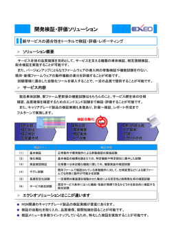 開発検証・評価ソリューション