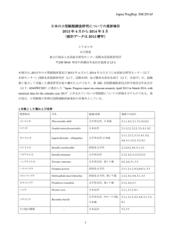 Japan ProgRep. SM/2014J 日本の小型鯨類調査研究についての進捗