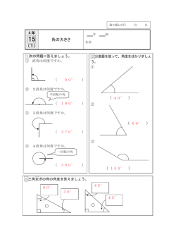 （1） 角の大きさ