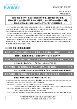親の「就かせたい職業」調査資料（PDF版）