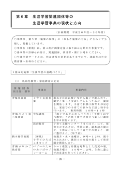第6章 生涯学習関連団体等の 生涯学習事業の現状と方向