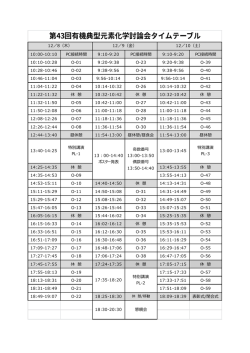 10:00-10:10 PC接続時間 9:10-9:20 PC接続時間 9:10