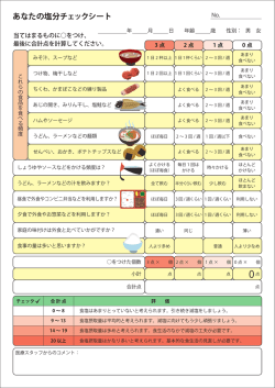 あなたの塩分チェックシート