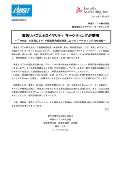 東急リバブルとロイヤリティ マーケティングが提携