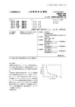 (57)【要約】 【課題】粒子径が小さく、コーティング量が少量であっ ても