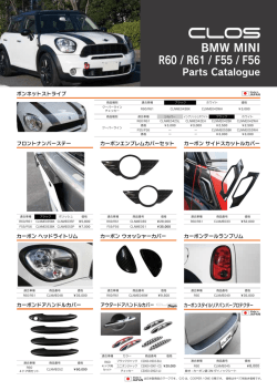 BMW MINI R55/R56/R57/R58/R58用パーツカタログ
