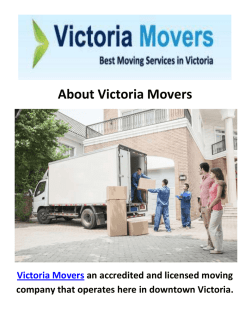 Victoria Movers - Local Moving Company in Victoria