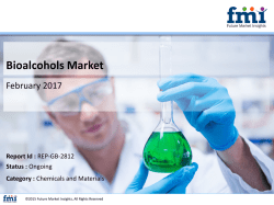 Bioalcohols Market Globally Expected to Drive Growth Through 2027