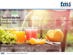 Taurine Market Poised for Steady Growth in the Future