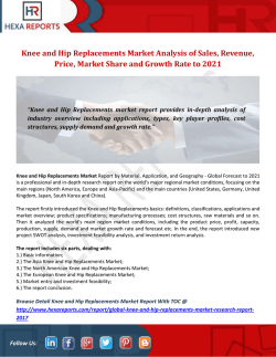 Knee and Hip Replacements Market Analysis of Sales, Revenue, Price, Market Share and Growth Rate to 2021