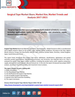 Surgical Tape Market Share, Market Size, Market Trends and Analysis 2017-2021