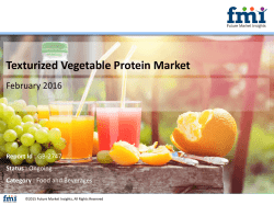 Texturized Vegetable Protein Market Segments and Key Trends 2017-2027