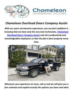 Chameleon Garage Door Opener Company in Austin, TX