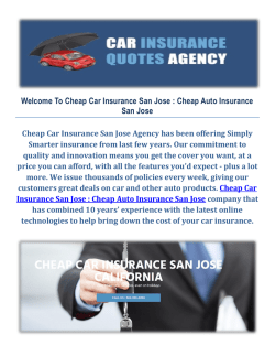 Cheap Car Insurance San Jose : Cheap Auto Insurance Agency in San Jose