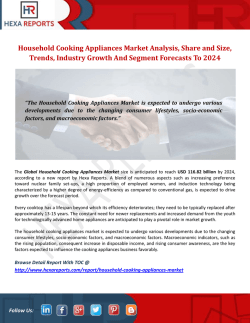 Household Cooking Appliances Market Analysis, Share and Size, Trends, Industry Growth And Segment Forecasts To 2024
