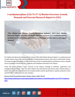3-methylmorphine (CAS 76-57-3) Market Overview, Growth, Demand and Forecast Research Report to 2022