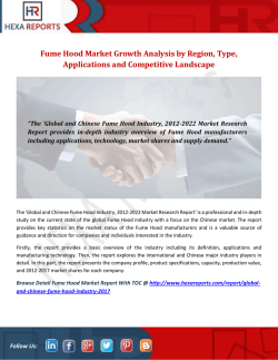 Fume Hood Market Growth Analysis by Region, Type, Applications and Competitive Landscape