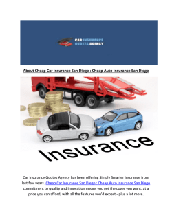 Cheap Car Insurance In San Diego CA